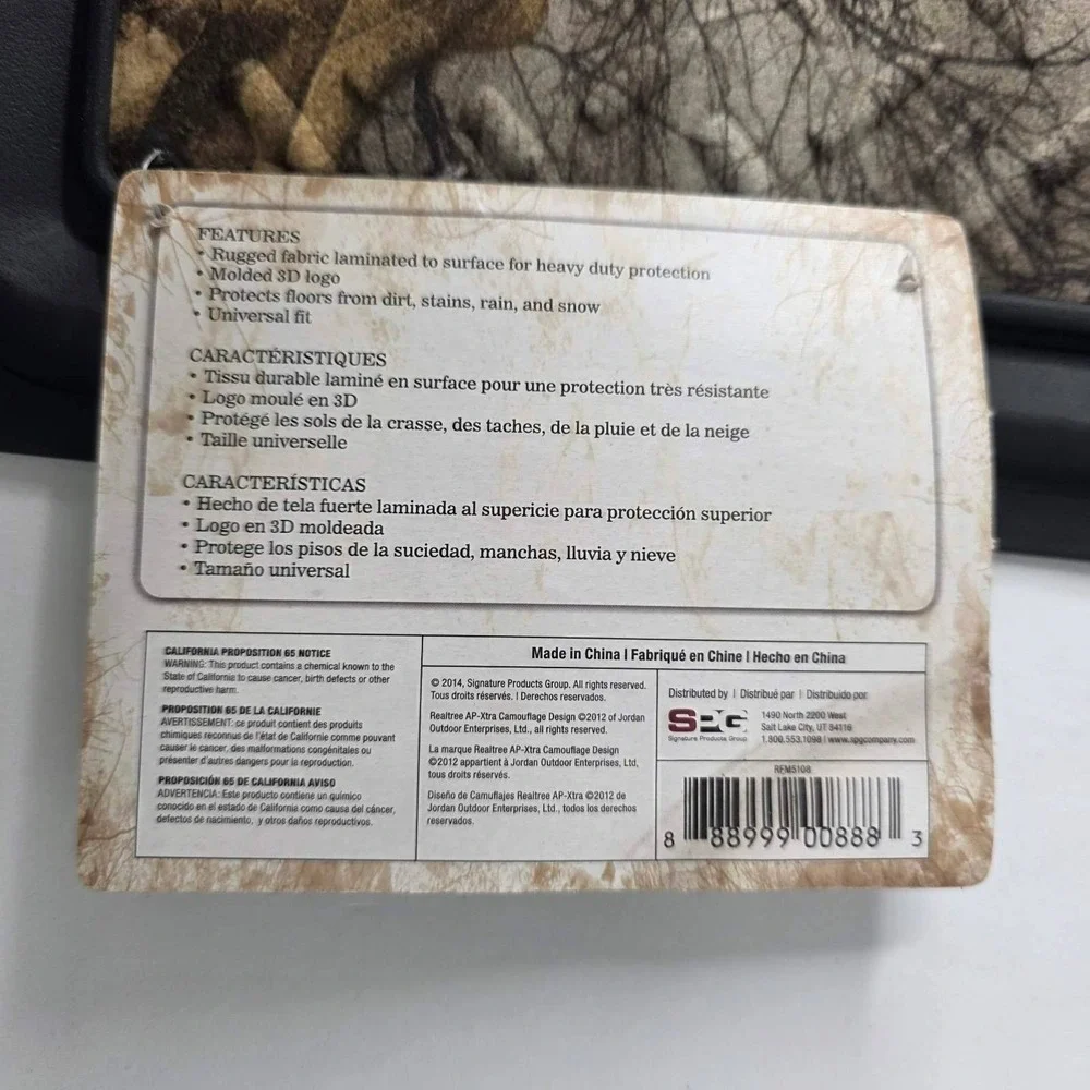 Realtree Outfitters Utility Camo Floor Mats Set of 2 Universal Fit Car Track Mat